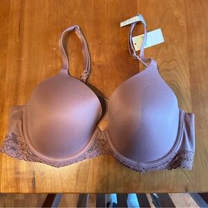 NWT Aerie Elegant Mauve Lace Trim Bra